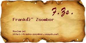 Frankó Zsombor névjegykártya