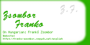 zsombor franko business card