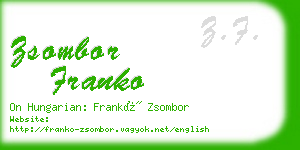 zsombor franko business card